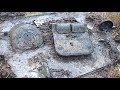 Нашли разбитый танк T-34 в болоте.  / broken tank T-34 in the swamp WW2