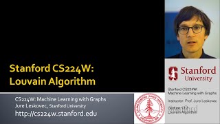 Stanford CS224W: Machine Learning with Graphs | 2021 | Lecture 13.3 - Louvain Algorithm screenshot 5