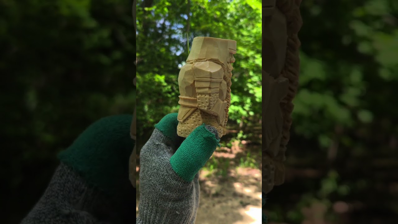 Hand Carved Basswood Dwarf, 4inch tall block. #woodcarving #fantasyart #fantasyartist #whittling