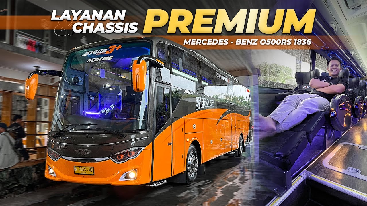 Naik Mercedes Benz 1836 Premium Bus 27Trans Malang - Jakarta