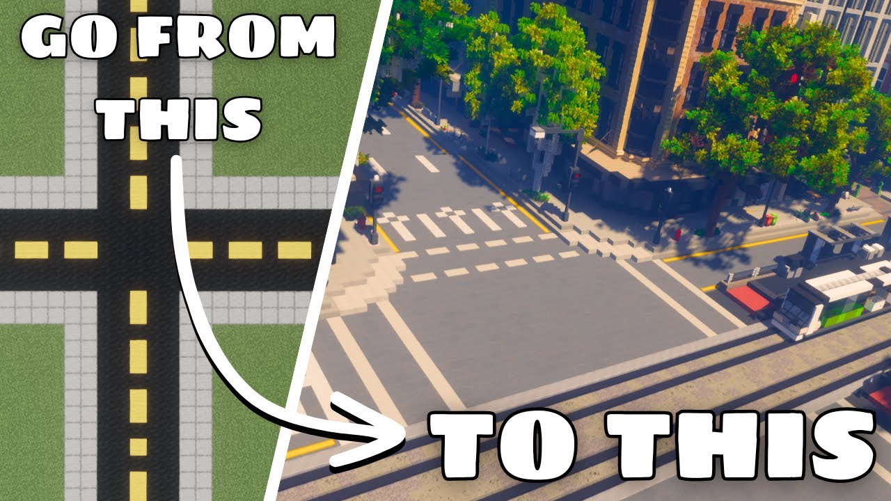 How to Build Perfect Roads in Minecraft - YouTube