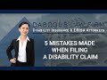 Attorneys Nina Burgos and Carter Sox talk about the 5 mistakes made when filing disability claims. Dabdoub Law Firm is an experienced and professional team that works exclusively on long term disability cases.