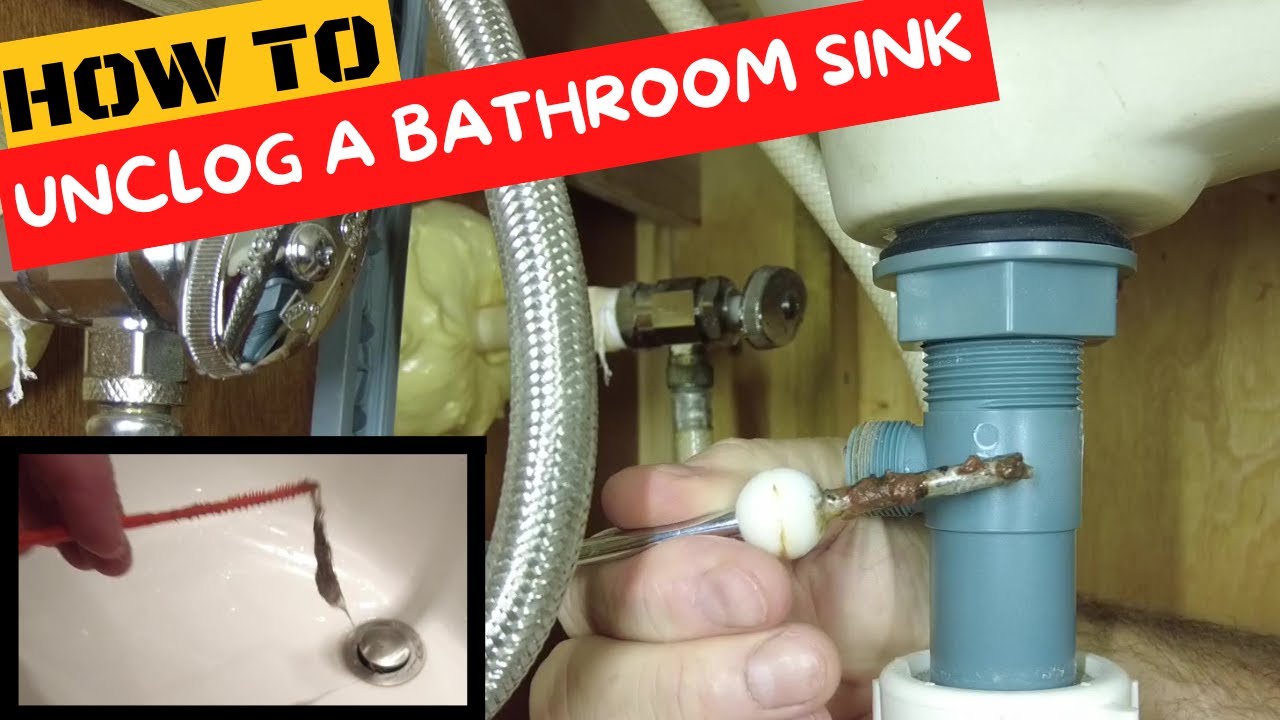 stopped up bathroom sink tricks