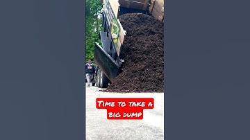 Time to Take Big Dump #shorts #lawncare #landscape #dumptrailer #mulching #dumper
