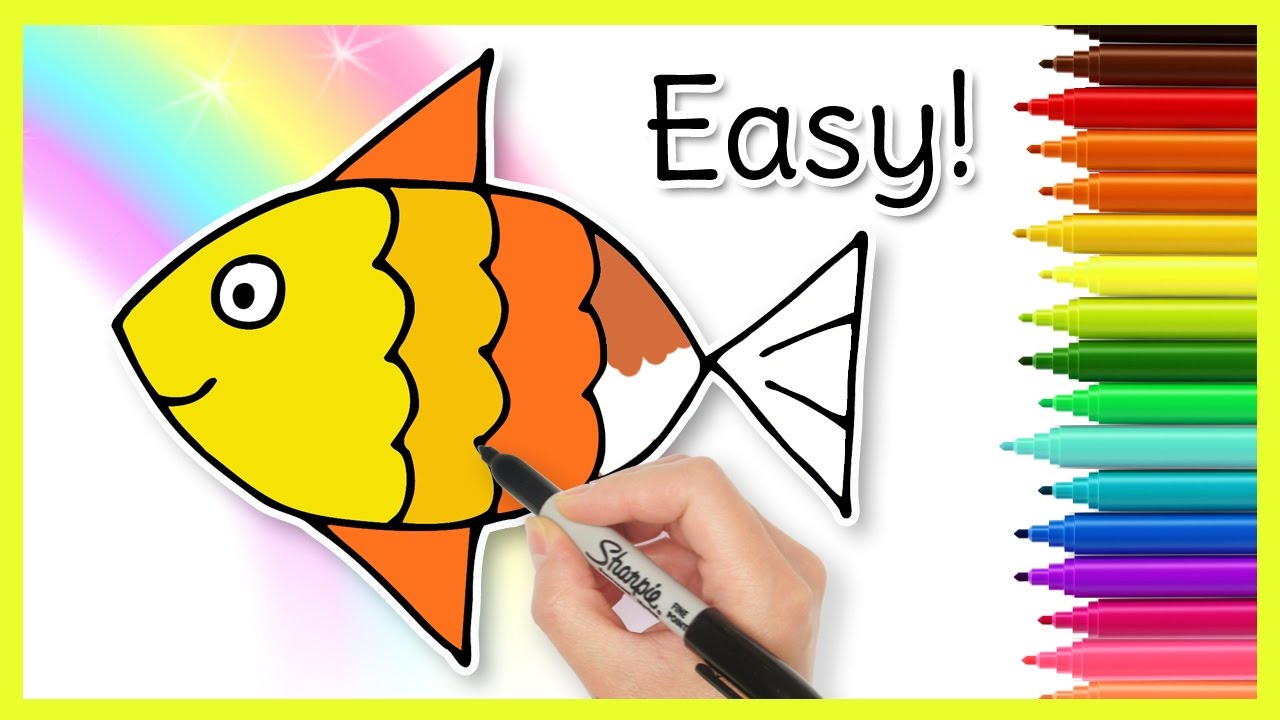 How to Draw a FISH! Easy Drawings for Kids - YouTube