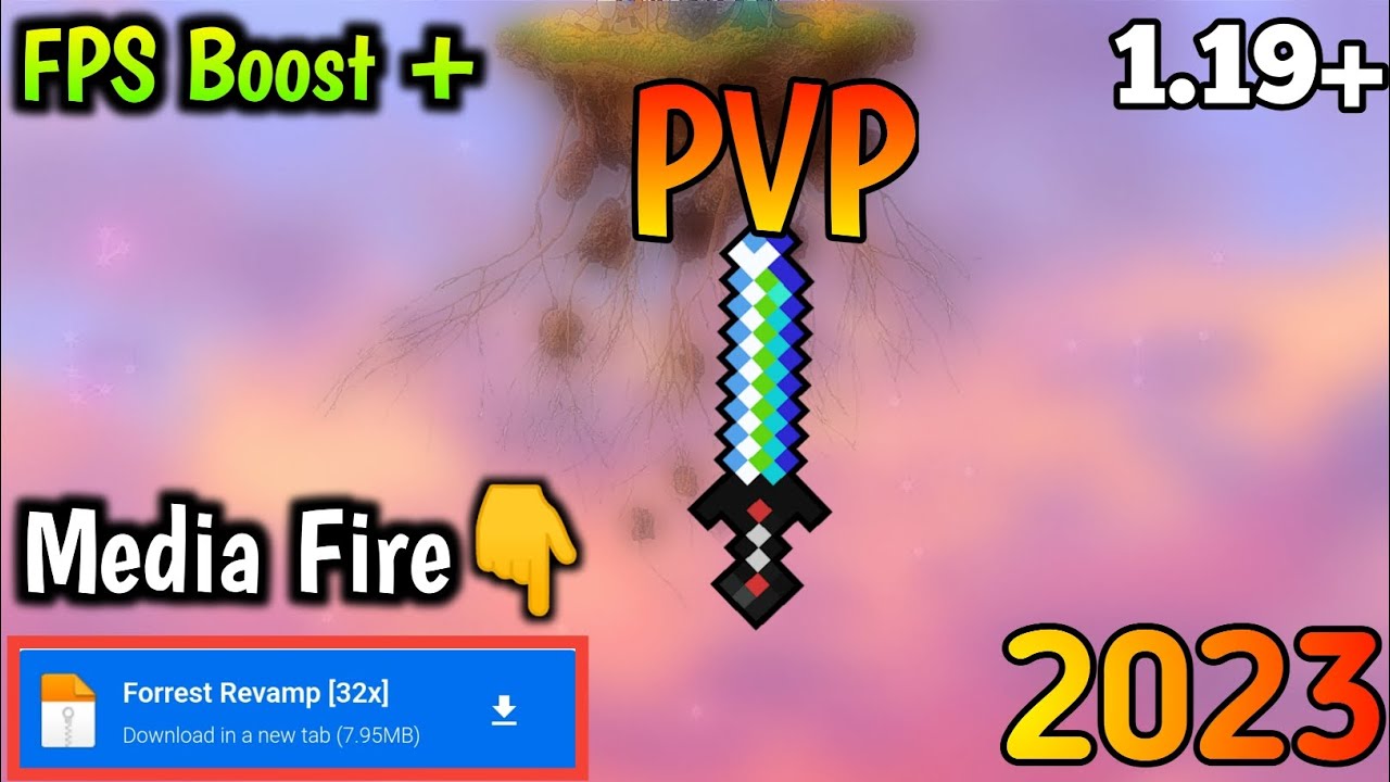 Best PVP texture pack for Minecraft PE fps boost 1.19+ 2023 | PVP ...