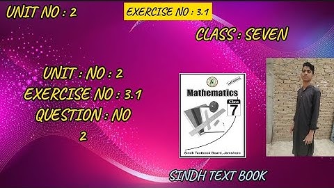 Unit 3 | exercise 3.1 | decimal | class seven math | Sindh textbook | exercise 3.1 question no 2