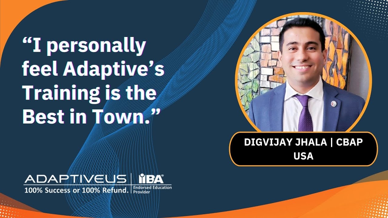 CBAP Certification Training Testimonial | Digvijay Jhala | CBAP Certification Training | AdaptiveUS