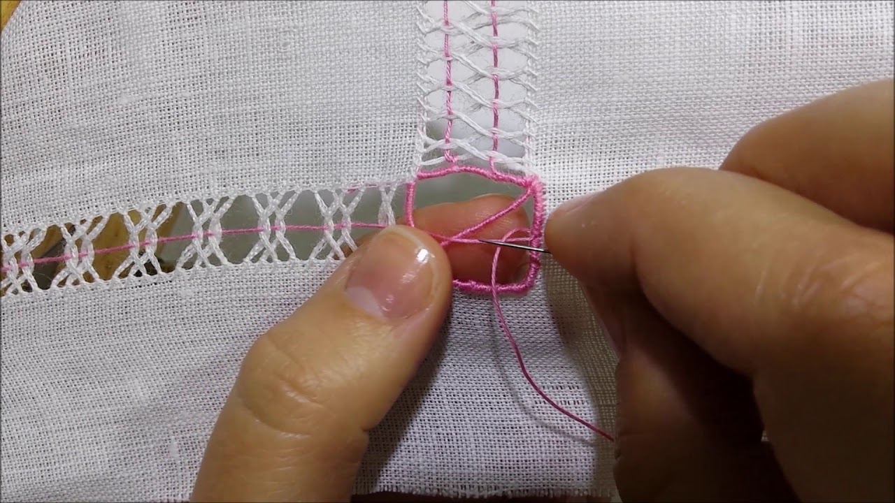 Rifinitura semplice di un angolo - Tutorial ricamo a mano hand embroidery deshilado