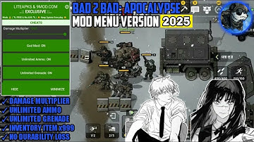 Bad 2 Bad Apocalypse Mod Menu Version 3.4.0 | Damage Multiplier, Unlimited Ammo, Grenade, God Mode