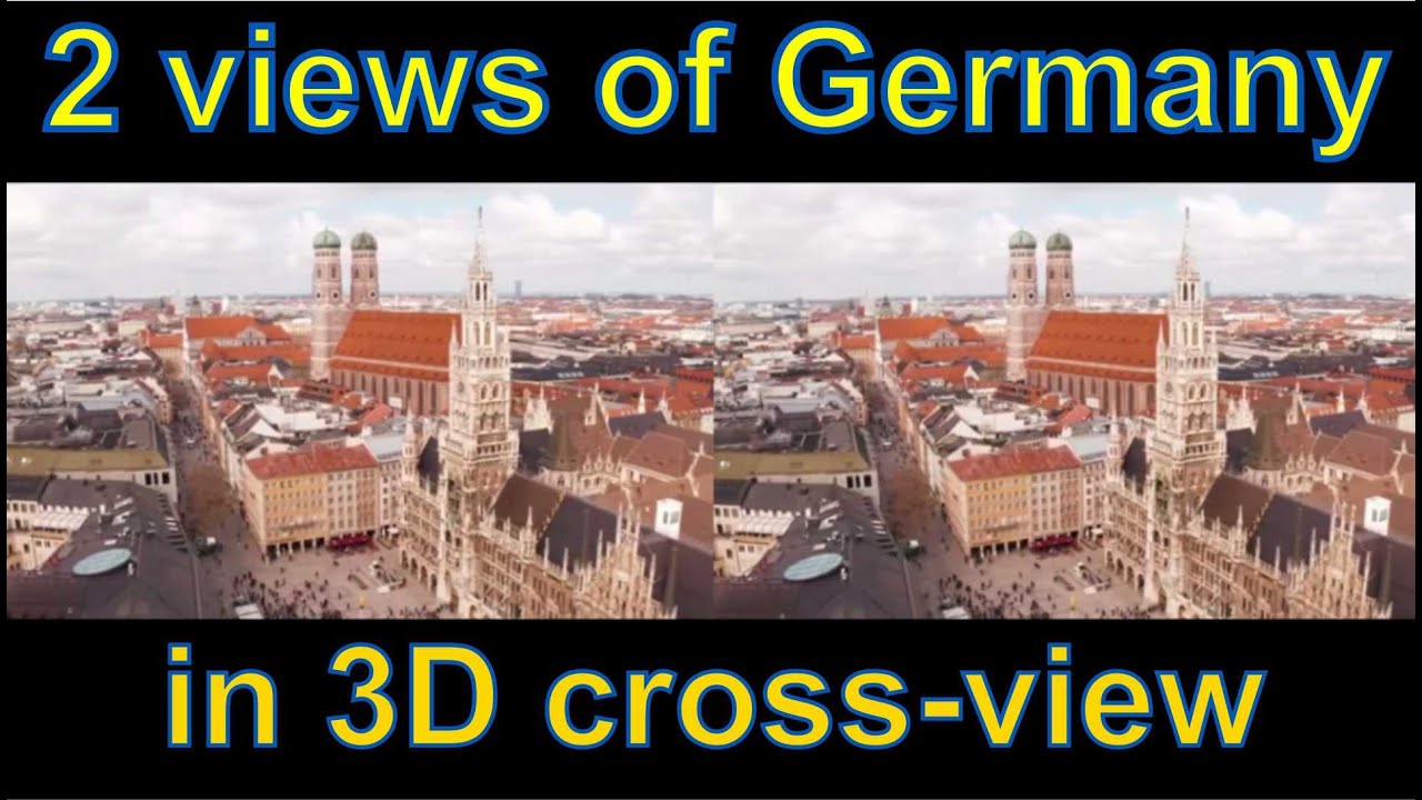 Neuschwanstein and Munich, Germany  in 3D video "by angel's eyes - iXYt" side-by-side cross-view