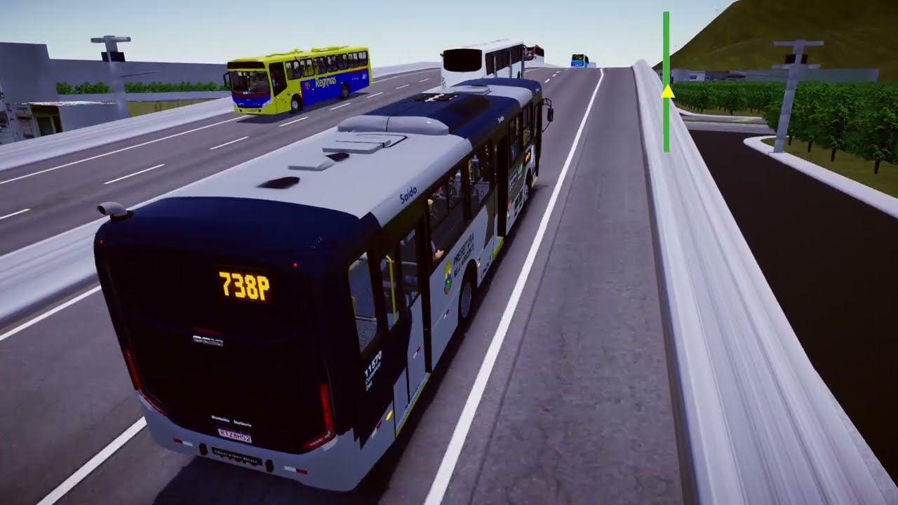 Proton Bus Simulator- Mapa Costa verde Com o caio Apache Vip MB : OF 1727L - Linha 738