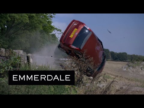 Emmerdale - Chloe, Mack And Charity Are In A Car Crash
