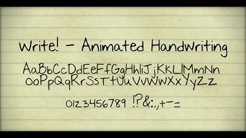 Write! - Animated handwriting /// After Effects Template