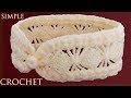 Como tejer a crochet punto cuadrados con trenzas en relieve 3D para diademas tejido con ganchillo