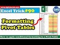 How To Apply Conditional Formatting to a Pivot Table || Excel Tips & Tricks || dptutorials