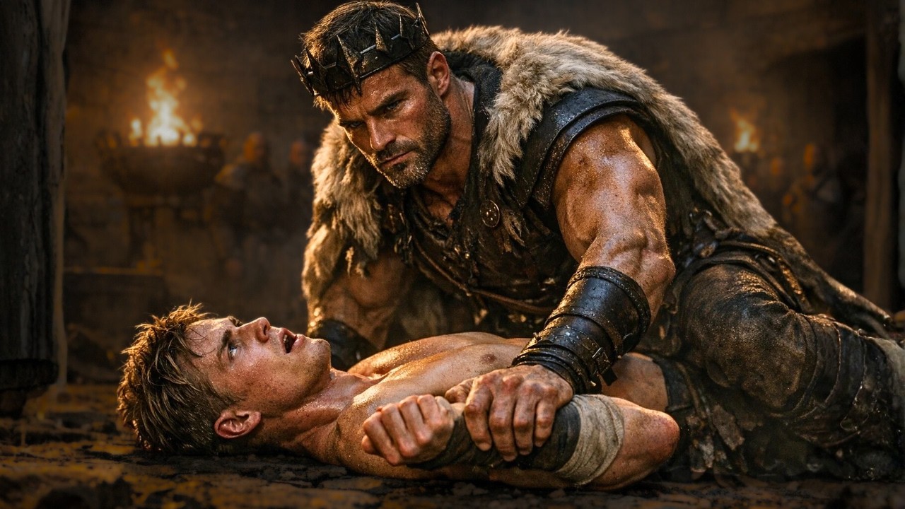 Omega Fights the Presenting But His Body Pins Itself to the Ground for the Alpha King