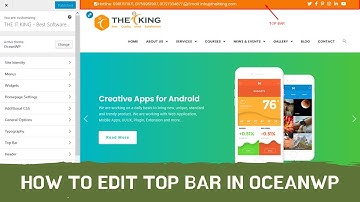 How To Edit Top Bar in OceanWP WordPress Theme With Elementor (2022)