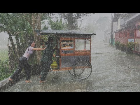 CRAZY RAIN! A VILLAGE PARADISE DESTROYED BY ASIA'S BIGGEST RAIN STORM AND WIND STORM!