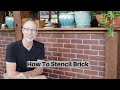 How To Stencil A Faux Brick Accent Wall With Cutting Edge Stencils Bricks Wall Stencil