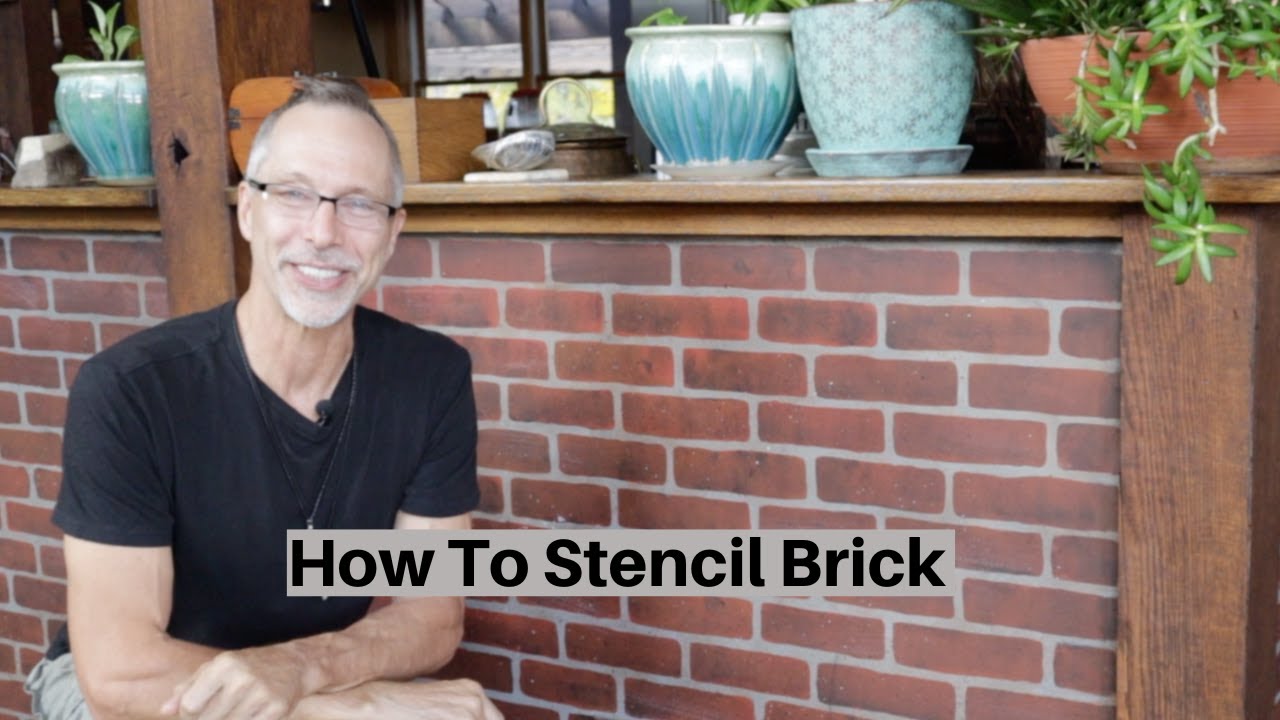 How To Stencil A Faux Brick Accent Wall With Cutting Edge Stencils Bricks  Wall Stencil 