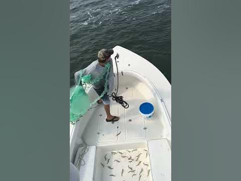 Throwing a Deep Hole Cast Net 