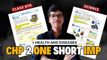 std 8th science | health and disease | chapter 2 | one short imp | maharashtra board