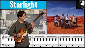 Starlight by Muse (Bass cover with Tab)