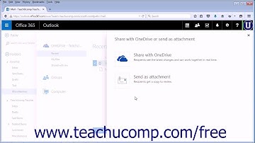 Outlook Web App Tutorial Sending Attachments from OneDrive 2015 Microsoft Training