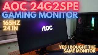 AOC 24G2SPE 165HZ GAMING MONITOR  UNBOXING and what is the difference from 24G2E