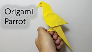 How to make a paper parrot   Origami Parrot easy