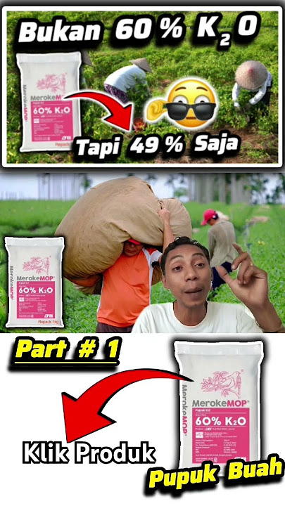‼️‼️Jangan Kaget‼️‼️Pupuk KCL 60% K2O itu Cuma Mengandung 48 % ion Kalium Saja 😲‼️😲