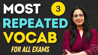 Most Repeated Vocab For All Exams - 3 | Syno & Anto | SSC GD, CGL, CHSL, MTS, DSSB | By Rani Ma'am