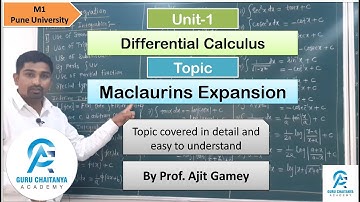 Maclaurins Expansion Mathematics 1, Pune University 11th standard