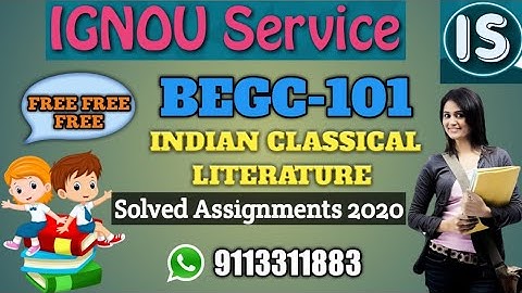 BEGC 101 Solved Assignments 2020