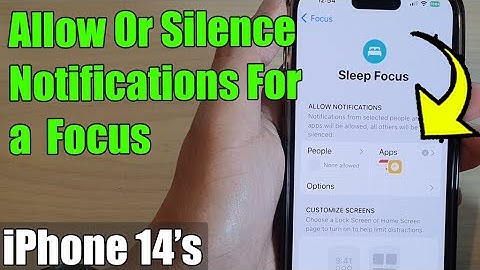 iPhone 14/14 Pro Max: How to Allow or Silence Notification For a Focus