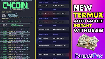 Nuyul Earn Unlimited Crypto Coin Faucet Instant Withdrawal Faucetpay Termux Script 2025 today 