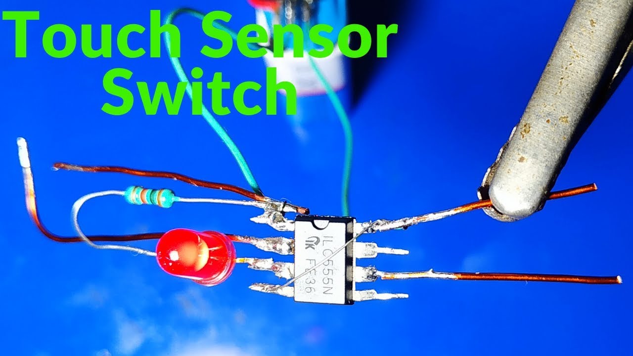 Touch Sensor Switch Circuit with 555 timer | makelogy - YouTube