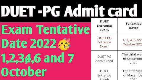 DUET PG Admit card kabse download hoga🤔 result exam date everything in one video 🔥