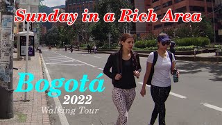 SUNDAY IN A RICH AREA (PARQUE DE LA 93-CALLE 53) | BOGOTÁ, COLOMBIA: FULL HD WALKING TOUR (DEC 2022)