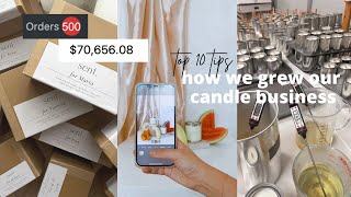 ALMOST 6 FIGURES IN 4 MONTHS || top tips on starting a candle business in 2022