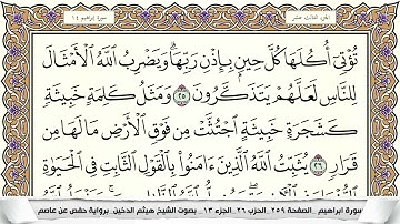 سورة إبراهيم مكتوبة كاملة بصوت القارئ الشيخ هيثم الدخين