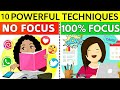 10 SECRET TIPS TO STAY FOCUS | HOW TO STUDY WITH FULL CONCENTRATION 100% EFFECTIVE TRICKS & HACKS