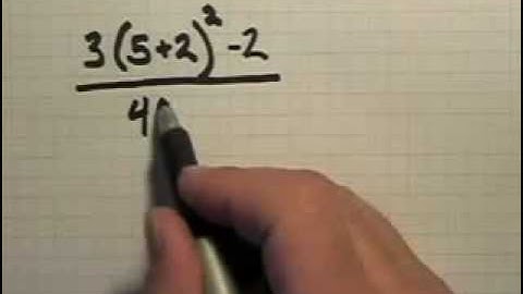 Algebra Concepts, How to use Order of Operations Properly