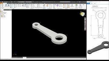 Autodesk Inventor - 2D Sketch: Coupling link