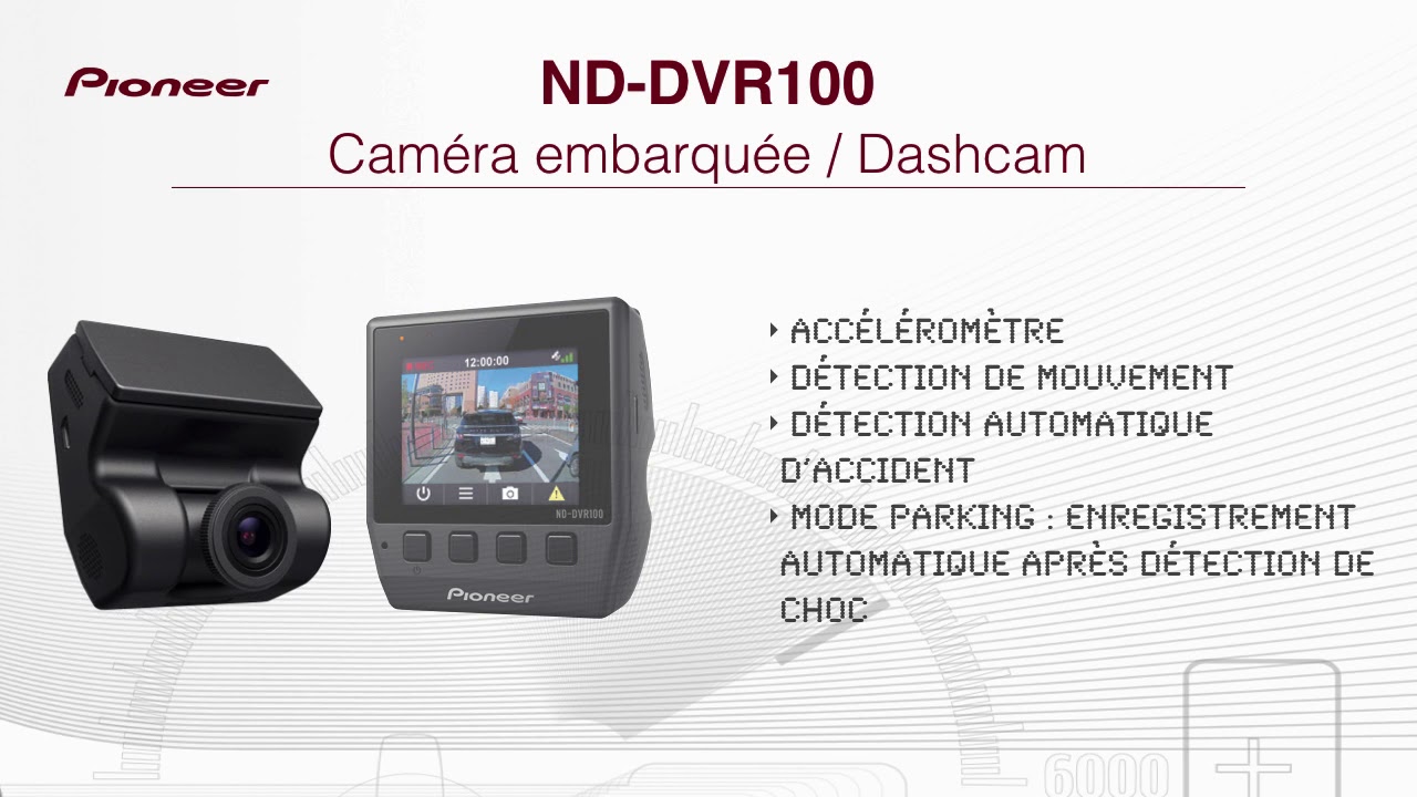  Pioneer Car Multimedia ND-DVR100 Caméra Embarquée