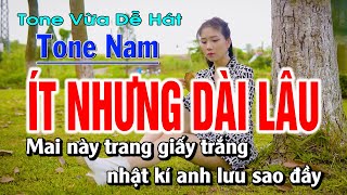 Karaoke Ít Nhưng Dài Lâu Tone Nam | Tone Vừa Dễ Hát