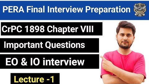Chapter VIII CrPC 1898 | Prevention of Offences | PERA Jobs 2025 PPSC Interview Preparation | PERA