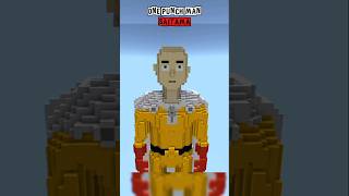 Saitama One Punch Man Minecraft Statue Build! 😱 #Shorts #Minecraft #OnePunchMan