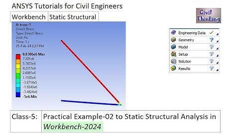 Static Structural Analysis in Ansys Workbench 2024 Problem 02